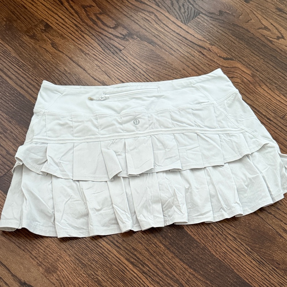lululemon White Ruffle Tennis Skirt